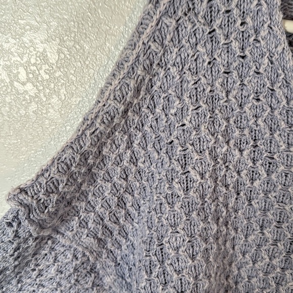 Pilcro Anthropologie Lavender Cotton Boxy Cropped Sweater Size XL - Picture 4 of 7